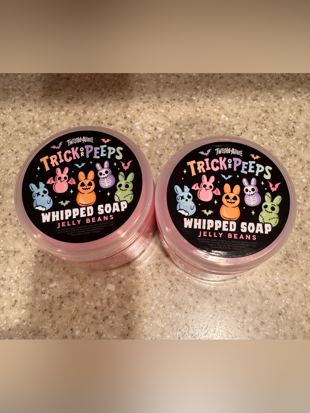 2 Twisted Allure Trick or Peeps Whipped Soaps - Jelly Beans New